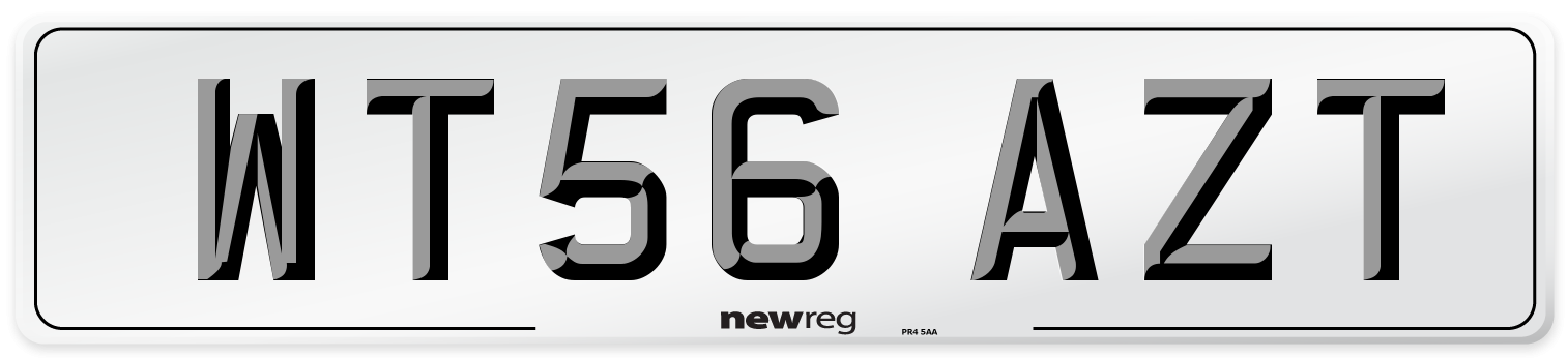 WT56 AZT Number Plate from New Reg
